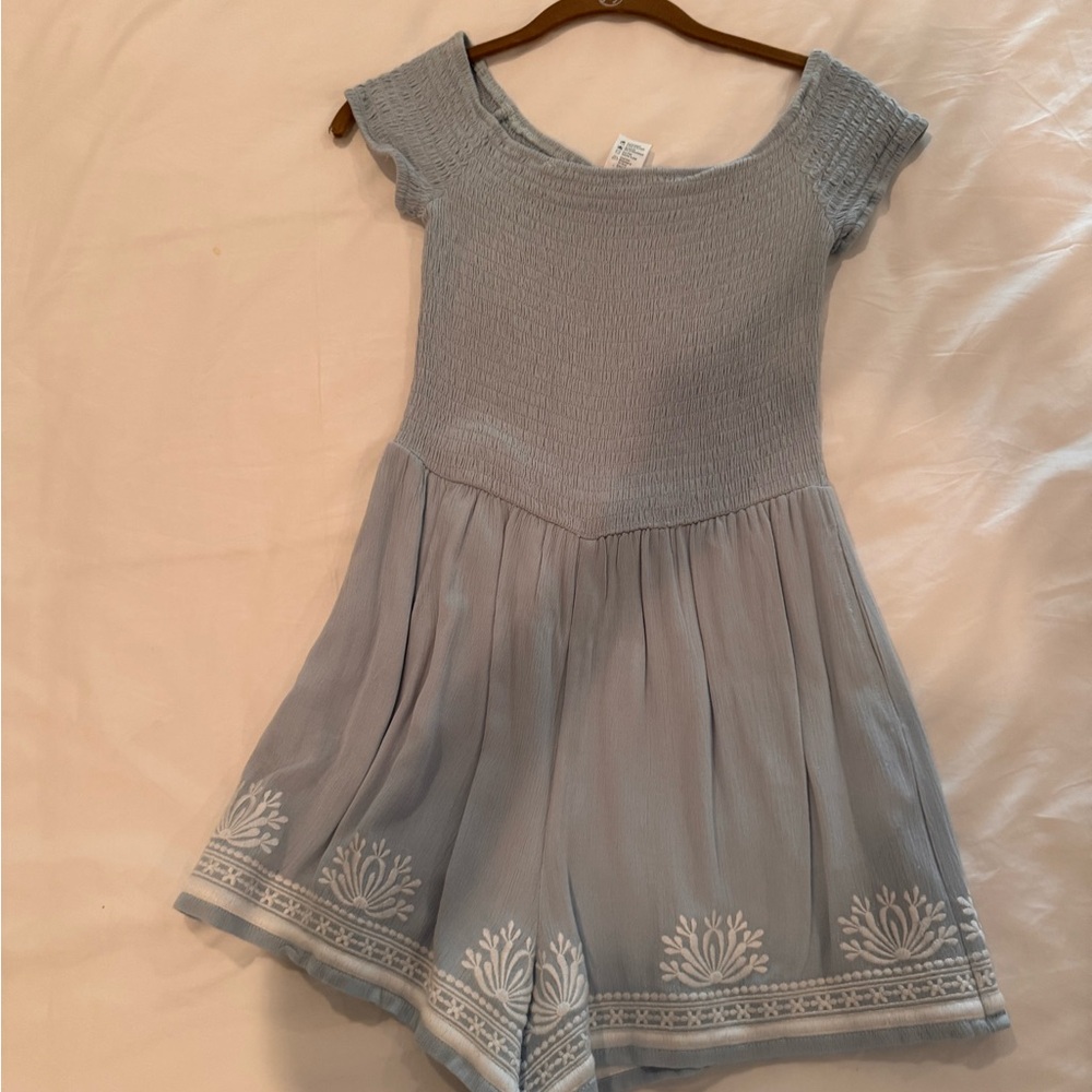 L*space Sky Blue Nanette Romper Swim Coverup